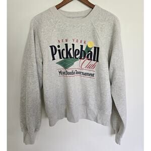 Abercrombie Pickleball Sweatshirt Gray Graphic Crewneck Size: Small